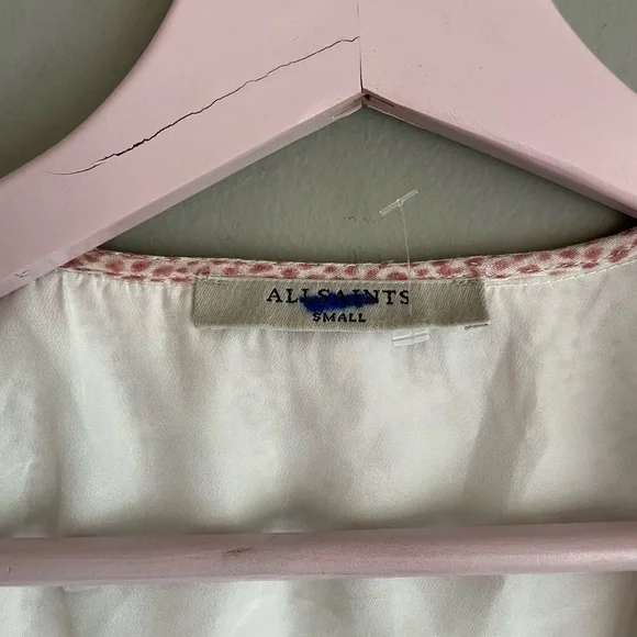 All Saints Floral Wrap Dress with Ruffle Sleeves - Picture 6 of 10